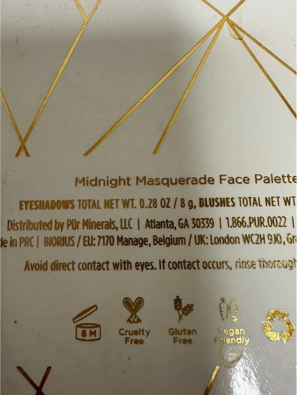 Limited Edition PUR Midnight Masquerade 10-piece face palette 0.84 oz